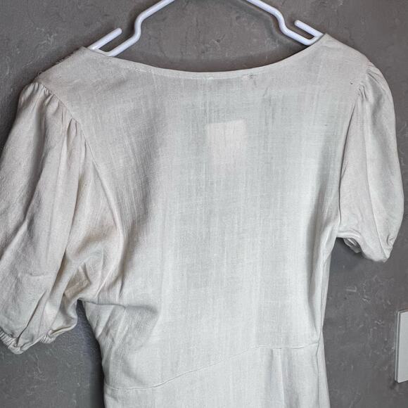 NWT Dainty Hooligan Boho Let It Play Out Cream Wrap Dress Size Small - Picture 13 of 14